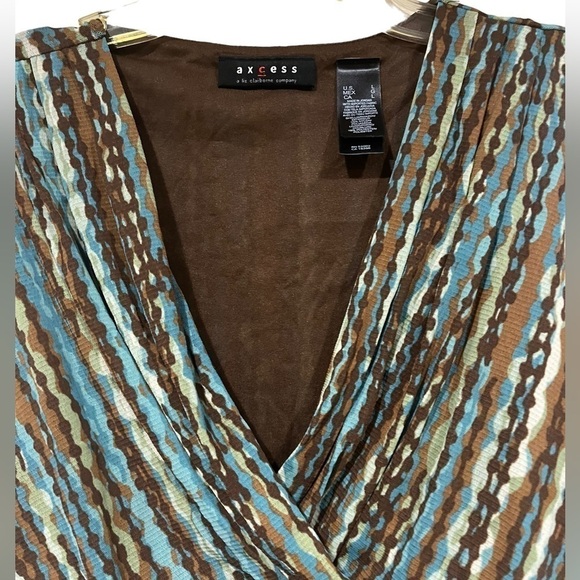 Axcess by Liz Claiborne Vintage Green and Brown Y2K 90s Tank Top Size Large - Picture 3 of 7